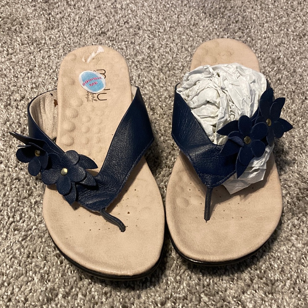 Malu Navy Floral Women's Sandals